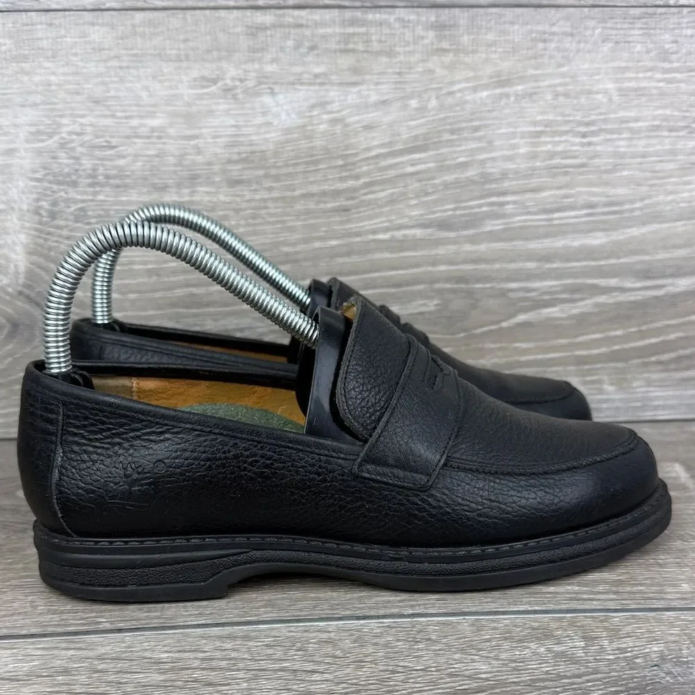 Timberland 42370 Women’s Sz 6.5M Waterproof Pebbled Black Leather Slip On Loafer